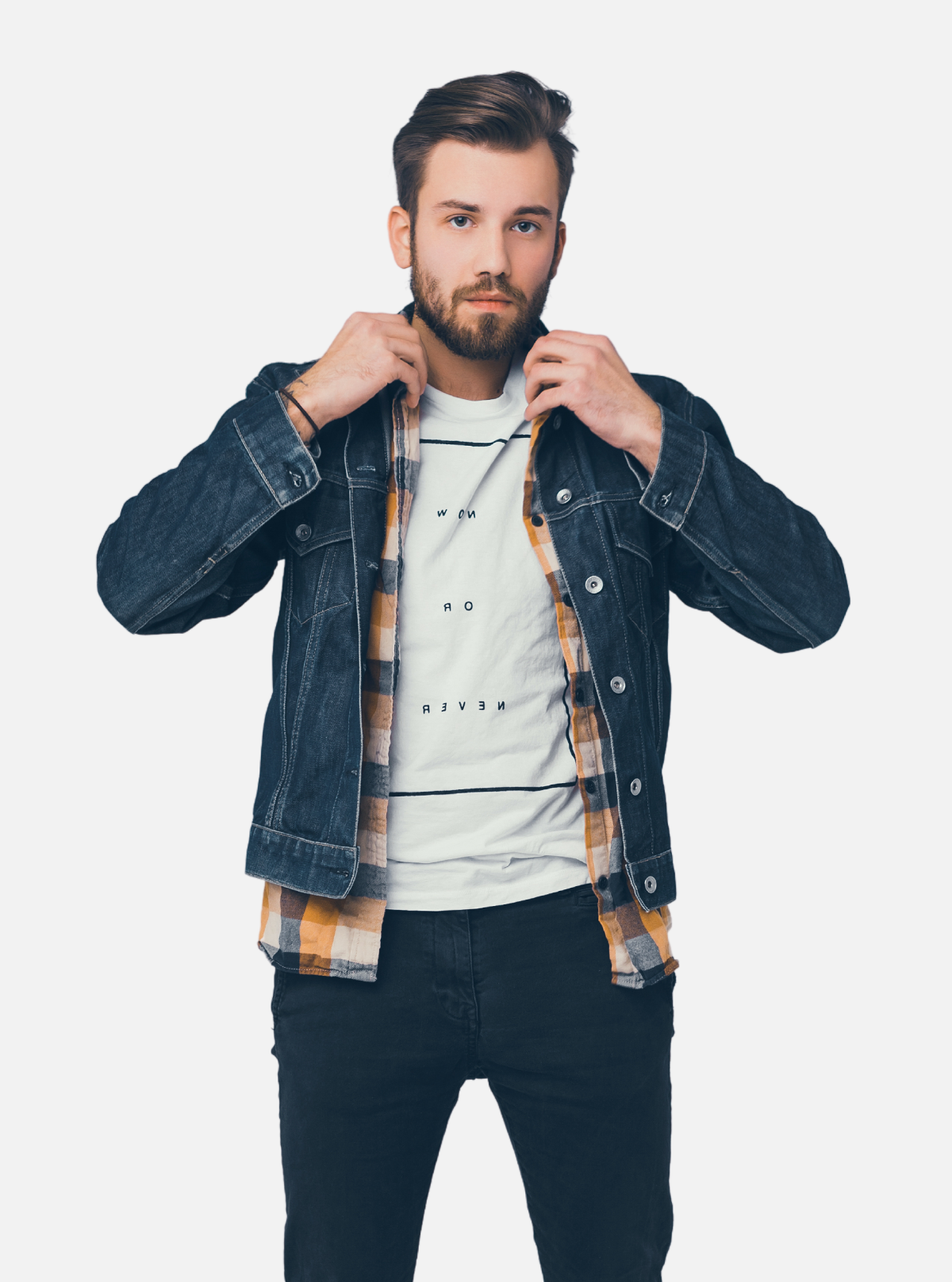 Trendy Denim Jacket with Patches