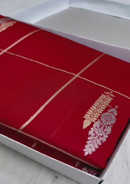 Pure banarasi kora  silk  sarees-1