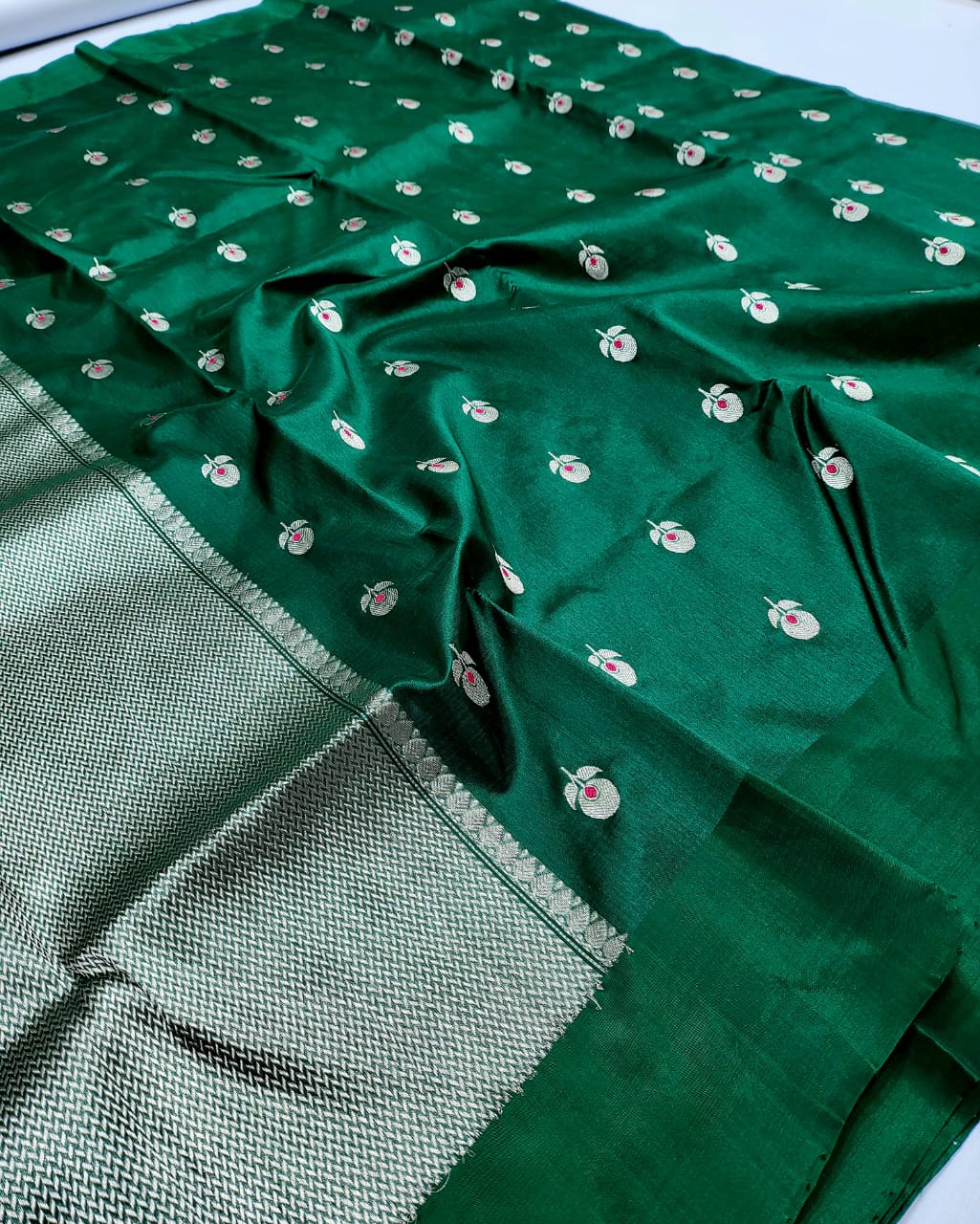 Chanderi Handloom Handwoven Traditional With Blouse Saree's