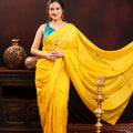 Mul Chanderi Silk saree hand embroidered with sequence work