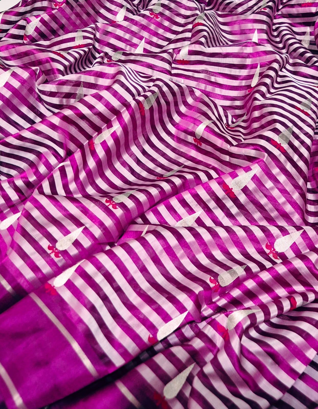 Chanderi Handloom Handwoven Traditional With Blouse Saree