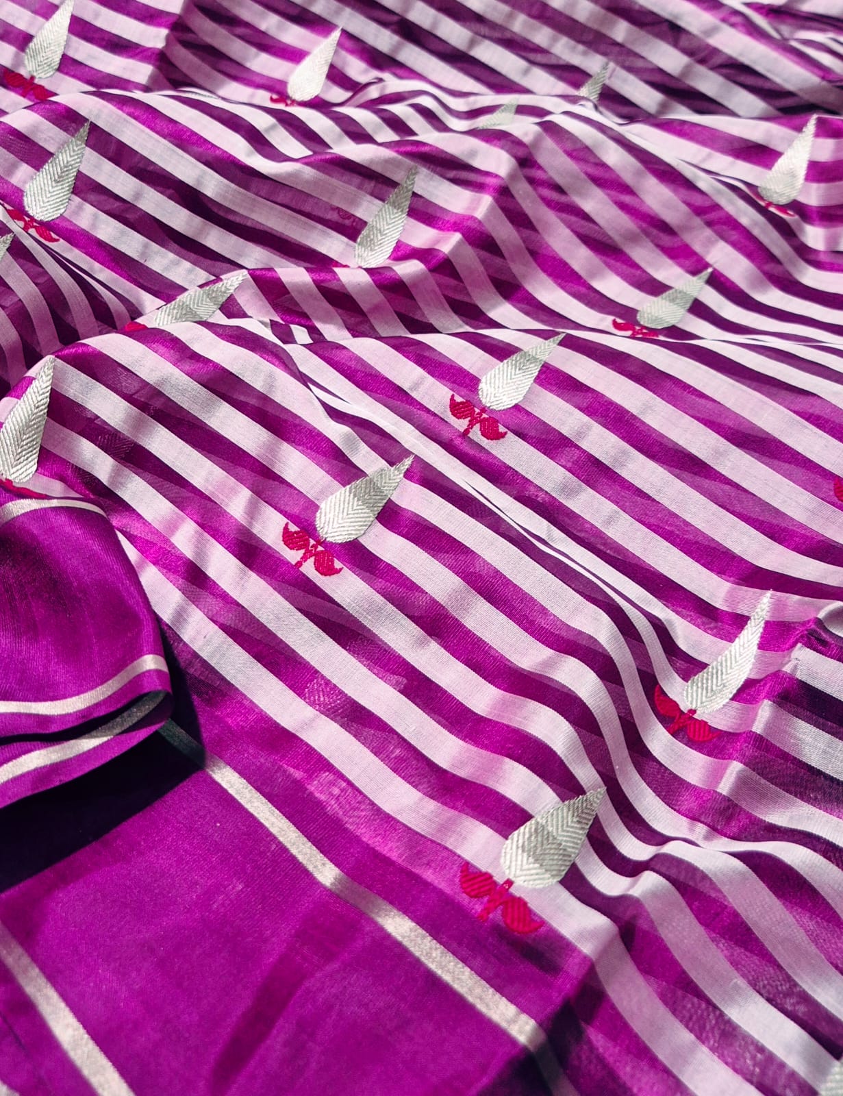 Chanderi Handloom Handwoven Traditional With Blouse Saree