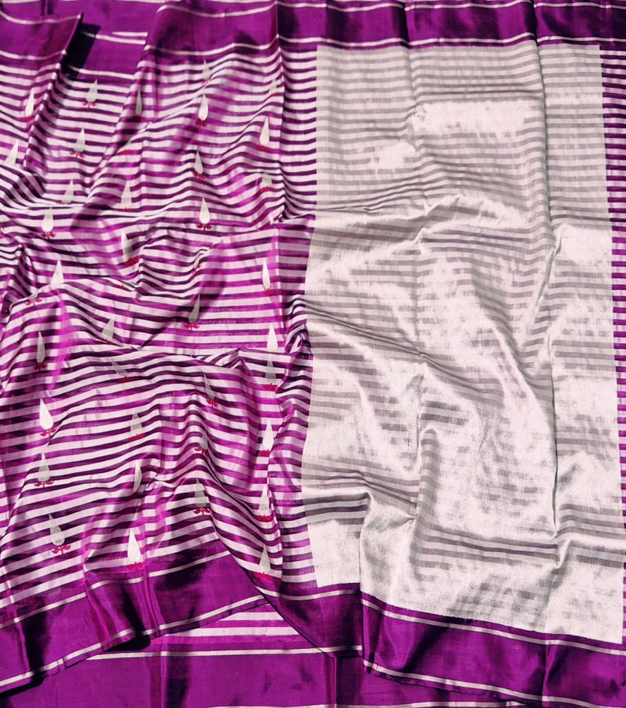 Chanderi Handloom Handwoven Traditional With Blouse Saree