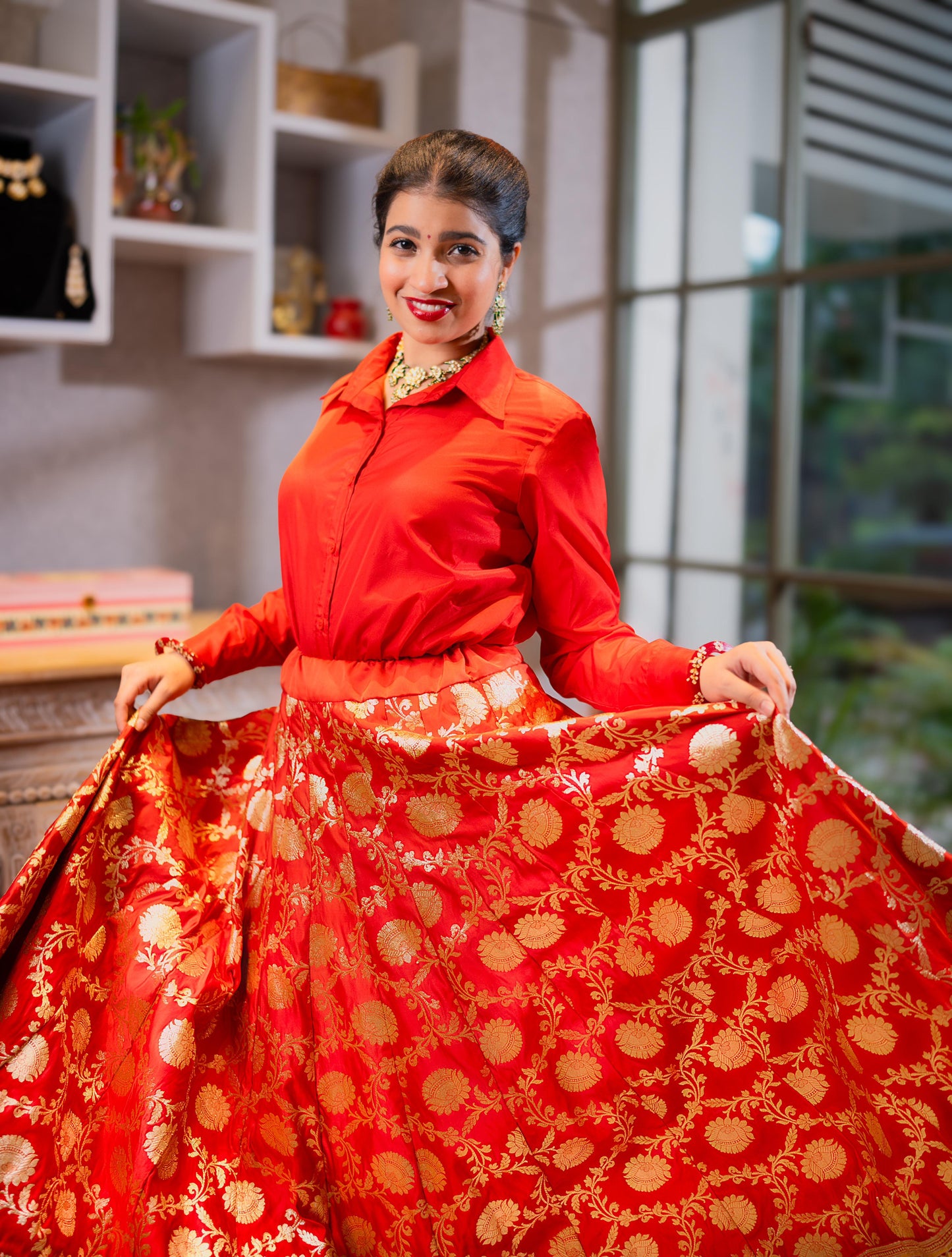 Sinduri Banarasi Lehanga