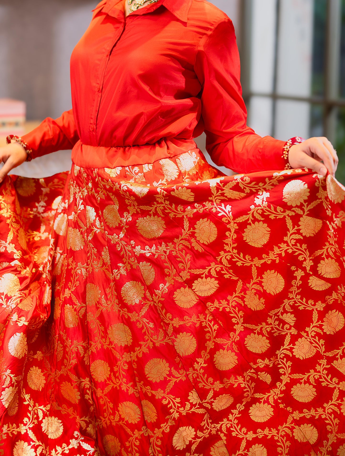Sinduri Banarasi Lehanga