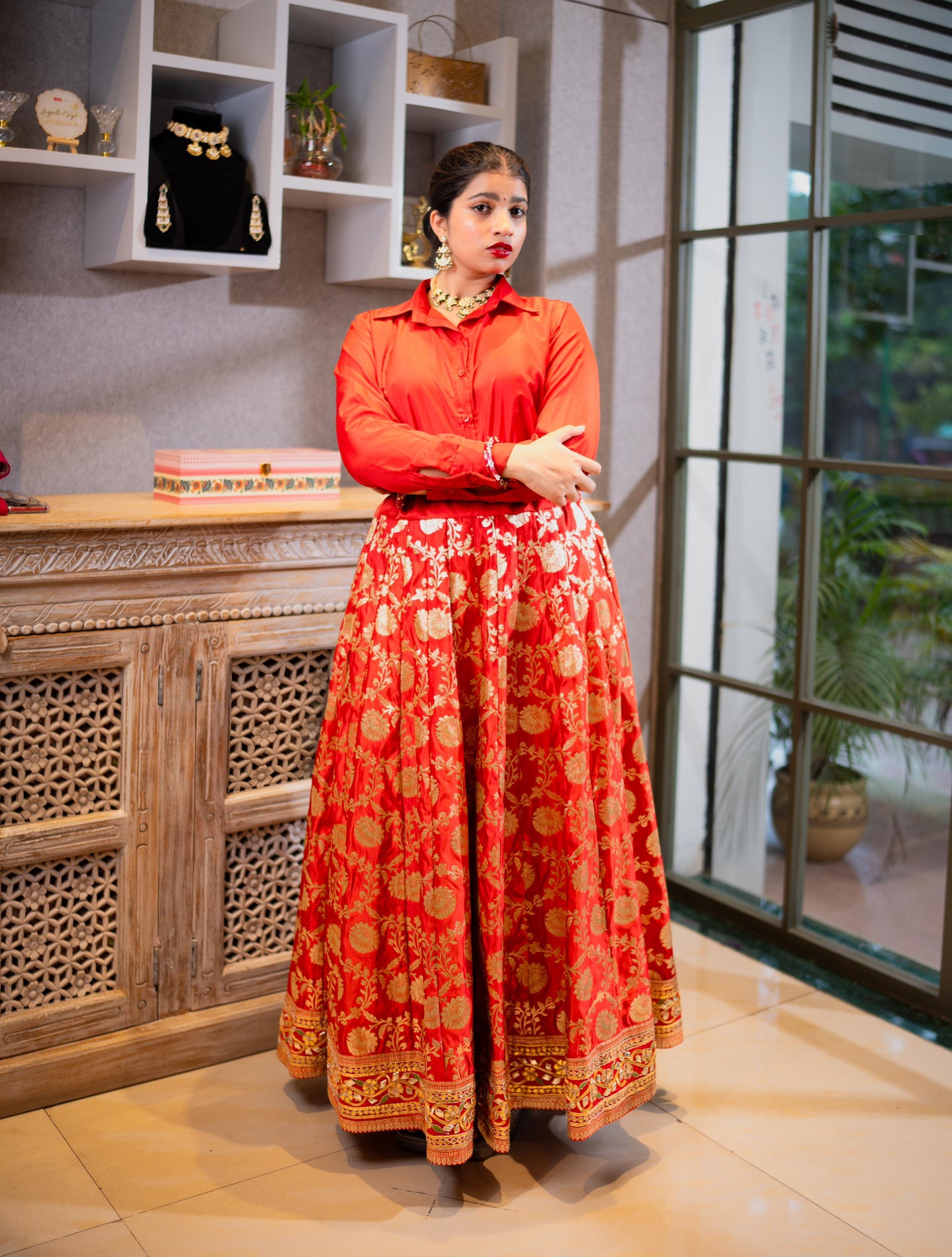 Sinduri Banarasi Lehanga