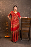 Pure Gaji Silk saree with aari handwork