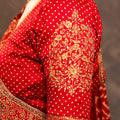 Pure Gaji Silk saree with aari handwork