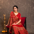 Pure Gaji Silk saree with aari handwork