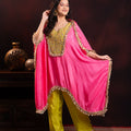 Silk Kaftan with Kodi work & embroidery on yoke