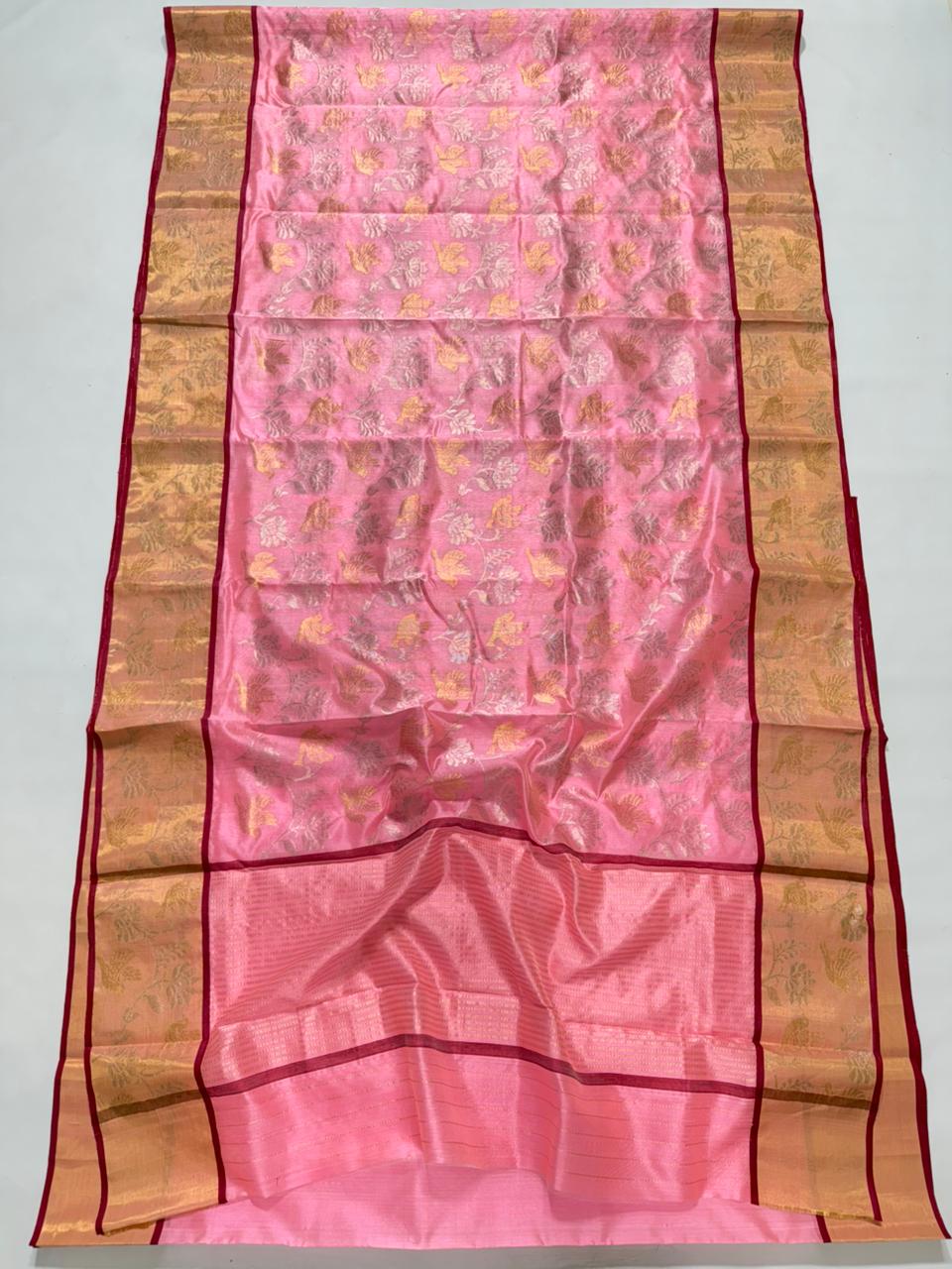Chanderi Handloom Handwoven Traditional With Blouse Saree's