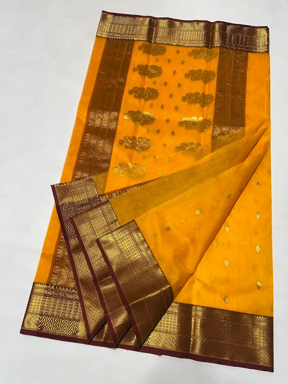 Chanderi Handloom Handwoven Traditional With Blouse Saree's