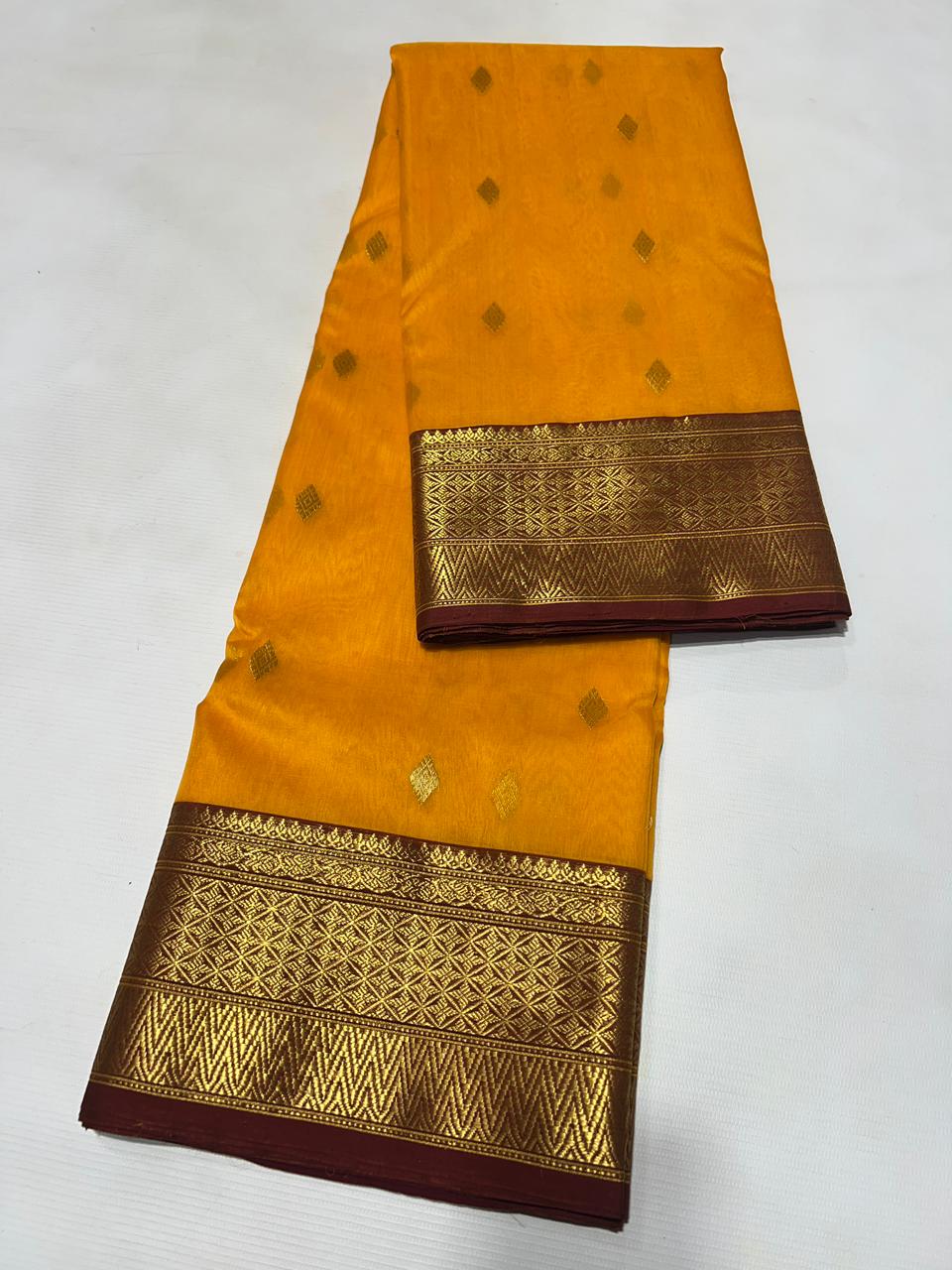 Chanderi Handloom Handwoven Traditional With Blouse Saree's