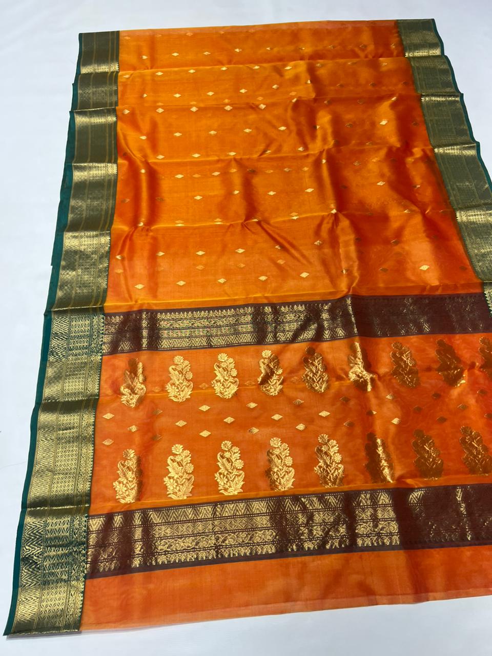 Chanderi Handloom Handwoven Traditional With Blouse Saree's