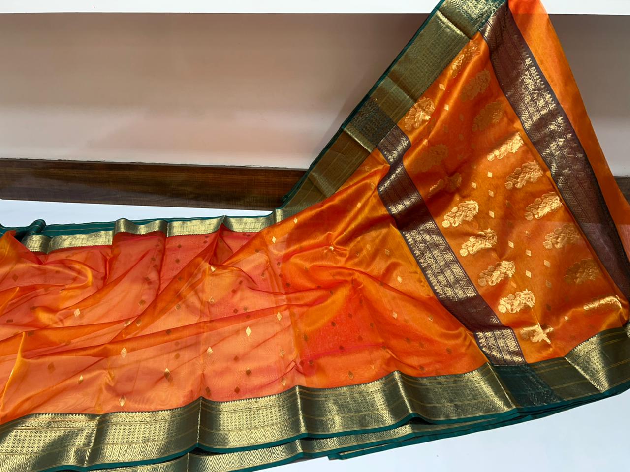 Chanderi Handloom Handwoven Traditional With Blouse Saree's